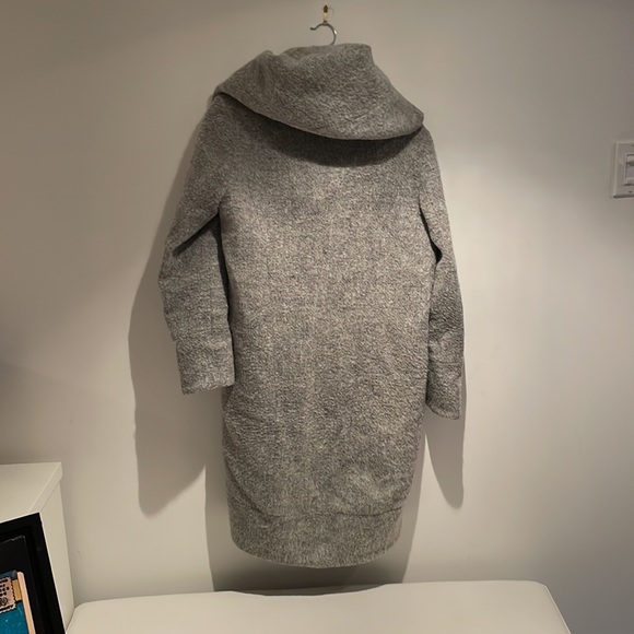 Zac Posen Camilla Shawl Collar Small Wool Grey Winter Coat - Picture 3 of 7